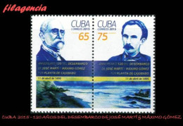 CUBA MINT. 2015-12 120 AÑOS DEL DESEMBARCO DE MÁXIMO GÓMEZ & JOSÉ MARTÍ EN PLAYITAS DE CAJOBABO - Neufs