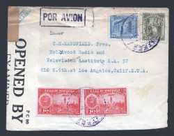 1943  Air Letter To USA  - British Censor Tape  In Jamaica - Venezuela