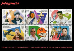 CUBA MINT. 2015-38 XI CAMPEONATO NACIONAL DE FILATELIA. PERSONALIDADES MUNDIALES DEL SIGLO XX - Neufs