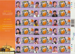 Hong Kong My Wish Chinese Celebrities From The Sports And Olympic Games In Beijing 2008 Personalized A4 Sized Sheet - Verano 2008: Pékin