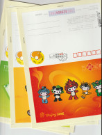 China 2008 Olympic Games In Beijing Mascots - 6 Mint Covers. Postal Weight Approx. 0,125 Kg. Please Read Sales - Estate 2008: Pechino
