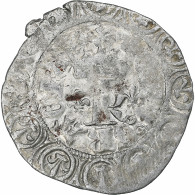 France, Charles V, Blanc Au K, 1365-1380, Billon, TTB, Duplessy:363 - 1364-1380 Charles V The Wise