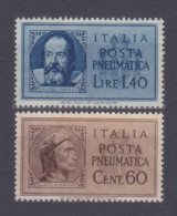 1945 Italy 721-722 Dante Alighieri, Galileo Galilei - Nuovi