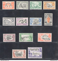1953-58 Nigeria - Stanley Gibbons N. 69/80 - Serie Di 13 Valori - MNH** - Superb Quality - Other & Unclassified