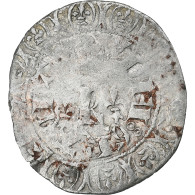 France, Charles V, Blanc Au K, 1365-1380, Billon, TB+, Duplessy:363 - 1364-1380 Karl V. Der Weise