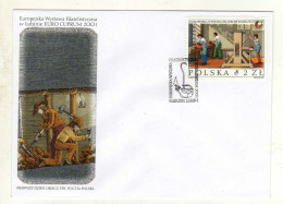 Enveloppe 1er Jour POLOGNE POLSKA Oblitération LUBIN 1 01/09/2001 - FDC