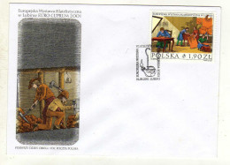 Enveloppe 1er Jour POLOGNE POLSKA Oblitération LUBIN 1 01/09/2001 - FDC