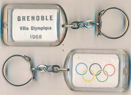 Porte-clefs "Grenoble Ville Olympique" X° Jeux Olympiques D'Hiver De Grenoble 1968 Olympic Games 68 - Otros & Sin Clasificación
