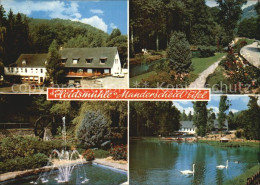 72583210 Manderscheid Eifel Hotel Cafe Restaurant Heidsmuehle Park Schwanenteich - Manderscheid