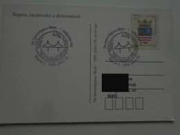 D201009  Hungary  Sopron  - Special Postmark - Interfaith Week Sopron - Jewish Day 1999 Gesher Híd - Guidaismo