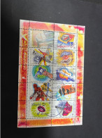 (STAMPS 18-2-2024) Australia - (sheetlet Of 10 Postmarked Stamps)  Music Bands - 2001 - Usados