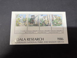 (STAMPS 18-2-2024) Australia - Sheetlet Of 3 Cinderella Koala Conservation Mint - 1986 - Stamps - Werbemarken, Vignetten