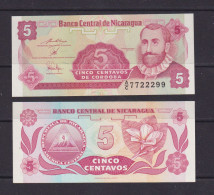 NICARAGUA - 1991  5 Centavos UNC Banknote - Nicaragua