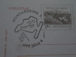 D201028    Hungary  Postal Stationery  Pécs Brewery -   Hungarian Grand Prix - Formula 1 - HUNGARORING 1999 - Cars