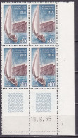 FR6735- FRANCE – PLATE BLOCKS – 1965 – AIX-LES-BAINS – Y&T # 1437 MNH - 1960-1969