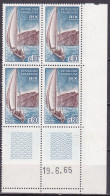 FR6736- FRANCE – PLATE BLOCKS – 1965 – AIX-LES-BAINS – Y&T # 1437 MNH - 1960-1969