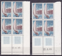 FR6738- FRANCE – PLATE BLOCKS – 1965 – AIX-LES-BAINS – Y&T # 1437 MNH - 1960-1969