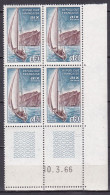 FR6745- FRANCE – PLATE BLOCKS – 1966 – AIX-LES-BAINS – Y&T # 1437 MNH - 1960-1969