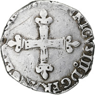 France, Henri III, 1/4 Franc, Date Incertaine, Rennes, Argent, TB, Gadoury:494 - 1574-1589 Heinrich III.