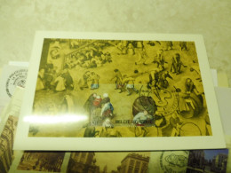 Belgique Belgie  Souvenir 1441 Gestempelt / Oblitéré Brussel1967 Bruegel - Dépliants De La Poste