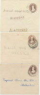 INDIA 1927/9 George V 1 Anna Brown (color Nuances), 3 Superb Used Stamped To Order Advertising Envelopes Of The Imperial - 1911-35 King George V