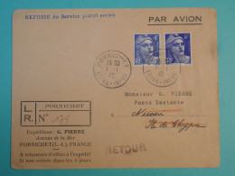 DJ 10  FRANCE    BELLE LETTRE  1946  PORNICHET A  ILE DE CHYPRE  +AFFF. INTERESSANT+ - 1927-1959 Covers & Documents