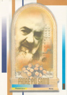 -  ITALIA 2002 - FOLDER Di PADRE PIO Santo - Busta Con Lamina D' Oro - RARO - - Folder