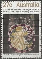 AUSTRALIA 1982 Opening Of Australian National Gallery - 27c Yirawala Bark Painting FU - Oblitérés