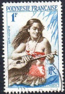 Polynésie Poste Obl Yv:  3 Mi:3 Joueuse De Guitare (Beau Cachet Rond) - Oblitérés