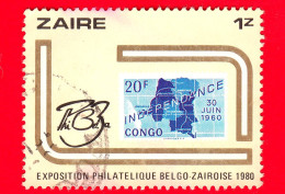CONGO - ZAIRE - Usato - 1980 - Mostra Filatelica Belga-zairese - 'Phibelza' - 1 - Gebruikt