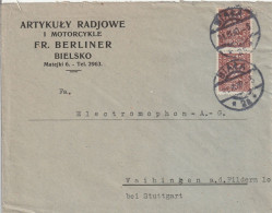 Pologne Lettre Biala Pour L'Allemagne 1930 - Storia Postale