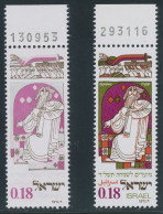 ISRAEL 1973, Jewish New Year 5734, 18 (A.) Prophet Isaiah, Superb U/M Marginal Item, MAJOR VARIETY: Missing Colors Olive - Neufs (avec Tabs)