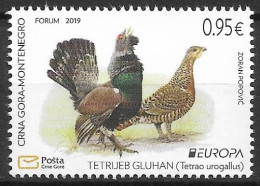 2019 Montenegro    Mi. 431 **MNH -  Europa: Einheimische Vögel. - 2019