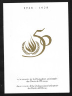 - ITALIA 1948 / 1998 - FOLDER - 50° Diritti Dell'uomo - Droits De L'Homme - Emissione Congiunta Con ONU Ginevra - RARO - Folder