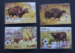 Kampuchea  1986  Mi: 823 -26  Wasserbüffel WWF Tiere   MNH **  #6402 - Kampuchea