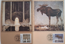 1982..SWEDEN..LOT OF 2 MAXIMUM CARDS..John Bauer - Cartoline Maximum