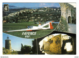 83 FAYENCE En 4 Vues N°27 Village Provençal Vers Lac De St Cassien Planeur Vol à Voile Aérodrome - Fayence