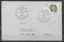 ITALIE   Lettre  1991   Milano  Football  Soccer  Fussball  Inter Roma - Storia Postale