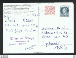 SWEDEN: 1981  ILLUSTRATED POSTCARD WITH 10 O. + 1k. 65 (874 + 1131) - TO GERMANY - Briefe U. Dokumente