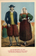 EN BRETAGNE Vers 1840  Costumes Des Paysans De Saint-Liphard Aux Environs De Guérande - Saint-Lyphard