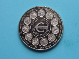 1er Janvier 1999 Euro Parité - EUROPA ( Voir / See Scan ) +/- 31 Gr. / 4 Cm. ( Cu/Ni ) - Monedas Elongadas (elongated Coins)
