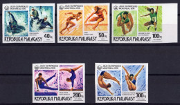 Madagascar 1976, Olympic Games In Montreal, Athletic, Rowing, Gymnastic, 5val IMPERFORATED - Gimnasia