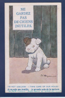 CPA 1 Euro Chien Bouledogue Dog écrite Prix De Départ 1 Euro - Chiens