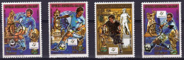 Madagascar 1990, Football World Cup In Italy, Overprinted Germany Winner, 4val - 1990 – Italien