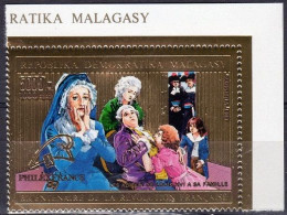 Madagascar 1989, 200th French Revolution, Family Saying Farewell To Louis XVI, 1val GOLD - Rivoluzione Francese