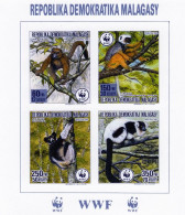 Madagascar 1988, WWF, Lemurs, 4val In BF IMPERFORATED - Singes