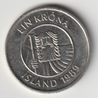 ICELAND 1989: 1 Krona, KM 27a - Iceland