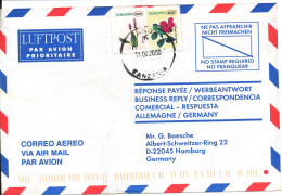 Tanzania Air Mail Cover Sent To Germany 11-4-2000 FLOWERS - Tanzanie (1964-...)