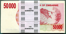 Zimbabwe 50000 Dollars 2007 Original 10 Uncirculated Banknote 1/10th Bundle P47 AB  All Notes Shown Are The Actual Notes - Simbabwe