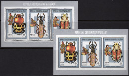 Madagascar 1991, Scout, Insects, BF +BF IMPERFORATED - Unused Stamps
